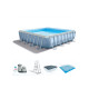 28764 Каркасный бассейн Prism Frame 427х427х107см, 16650л, фил.-насос 3785л/ч, лестница, тент, подстилка