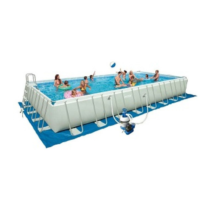 28374 Каркасный бассейн Ultra Frame 975х488х132cм, комб.фильтр-насос, лестн,наст, тент, наб.д/ч, вол.сетка