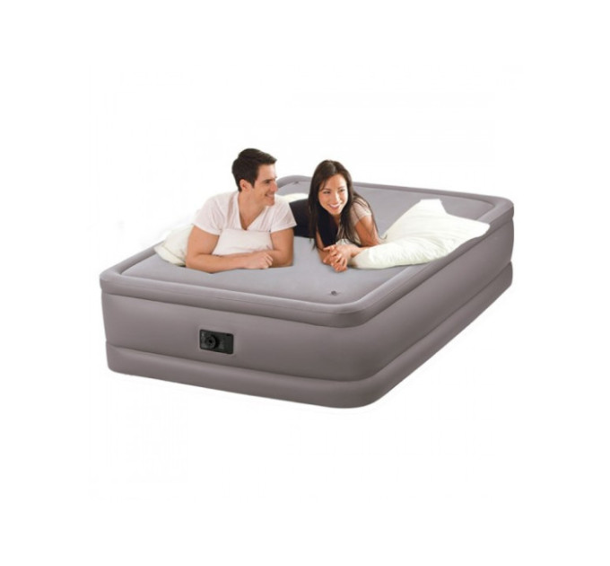 64468 Надувная кровать Foam Top Bed 152х203х51см, встроенный насос 220V