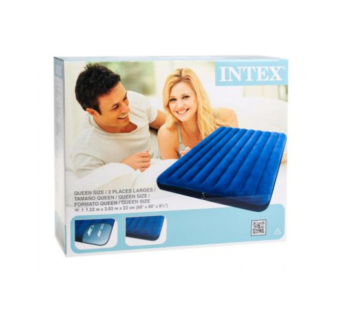 68759 Надувной матрас 152х203х22см "Classic" до 272кг