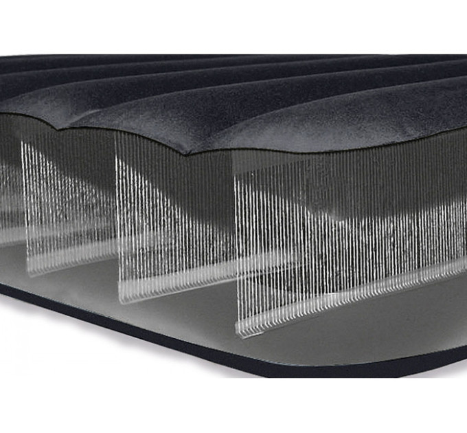 64142 Надувной матрас 137х191х25см с подголовником, до 272кг