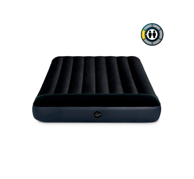 64142 Надувной матрас 137х191х25см с подголовником, до 272кг