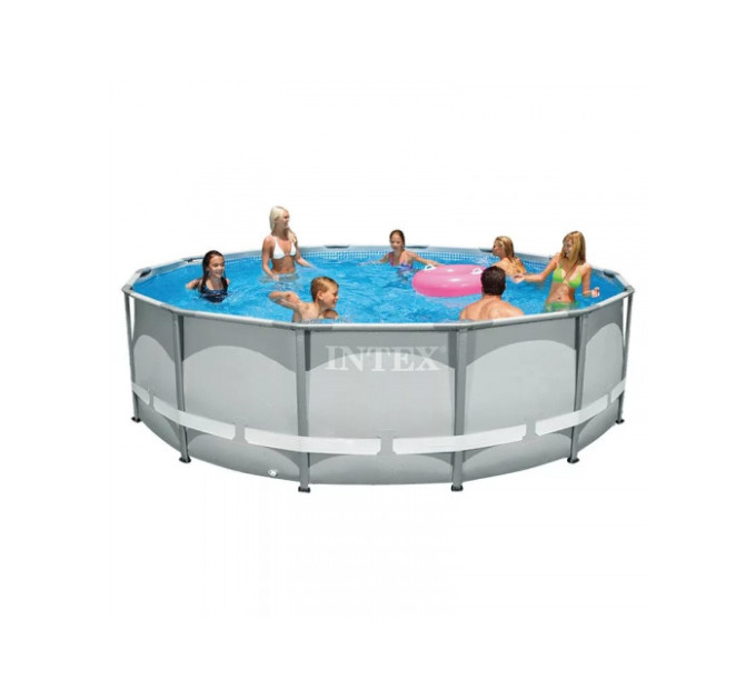 28324 Каркасный бассейн Ultra Frame, 488х122см, 19156л, песочн.фил-насос 4500л/ч, лестн., тент, подстилка