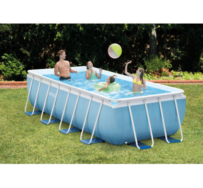26778 Каркасный бассейн Prism Frame 488х244х107см, 10874л, фил.-насос 3785л\ч, лестница, тент, подстилка