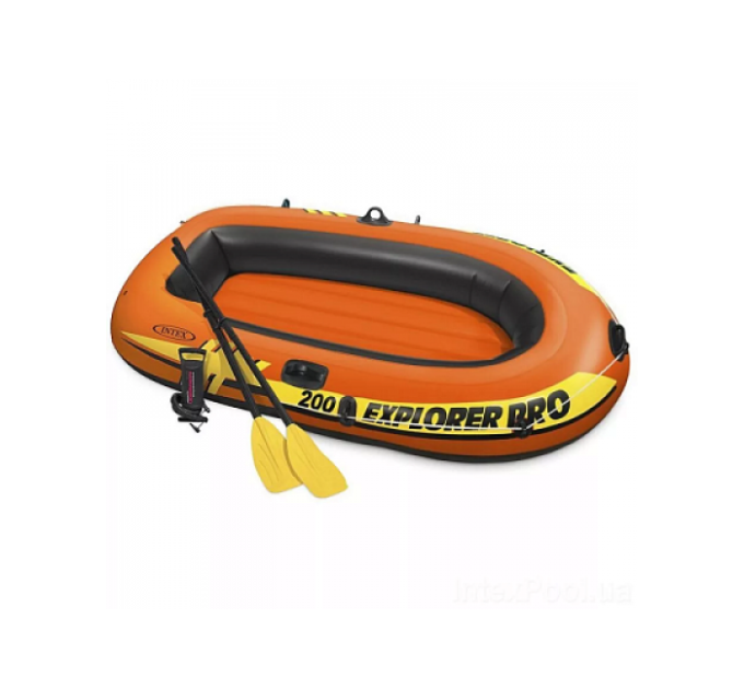 58357 Надувная лодка "Explorer Pro 200" 196х102х33см, вёсла 59623, насосом 68612, от 6 лет, до 120кг