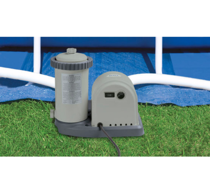 26194 Бассейн овальный Oval Frame 610х366х122см, 16628л, фил.-насос 5678л\ч, лестница, тент, подстилка