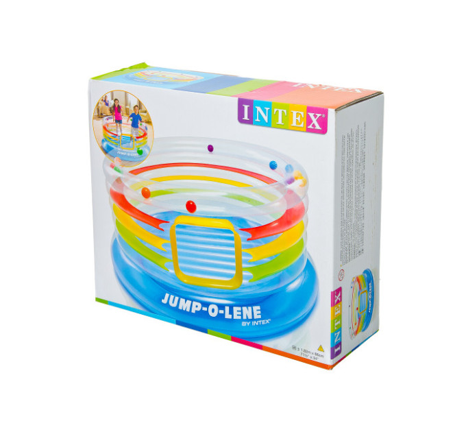 48264 Игровой центр-батут 182х86см прозрачный с окном, до 54кг, 3-6 лет