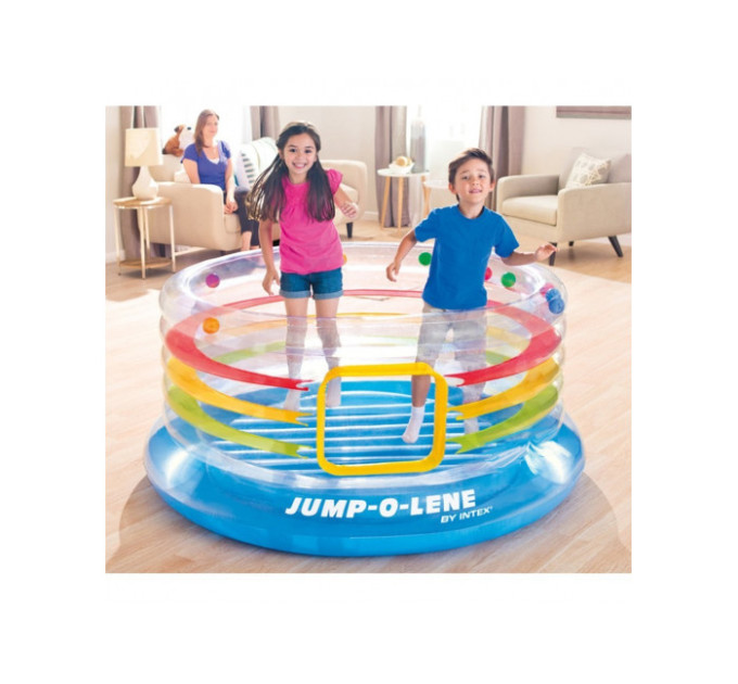 48264 Игровой центр-батут 182х86см прозрачный с окном, до 54кг, 3-6 лет