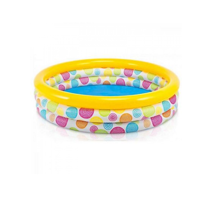 59419 Детский надувной бассейн 114х25см "Геометрия" 132л, от 2 лет