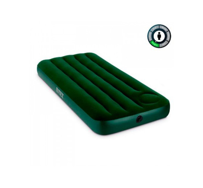 66950 Надувной матрас 76х191х22см, встр. ножной насос, до 136кг