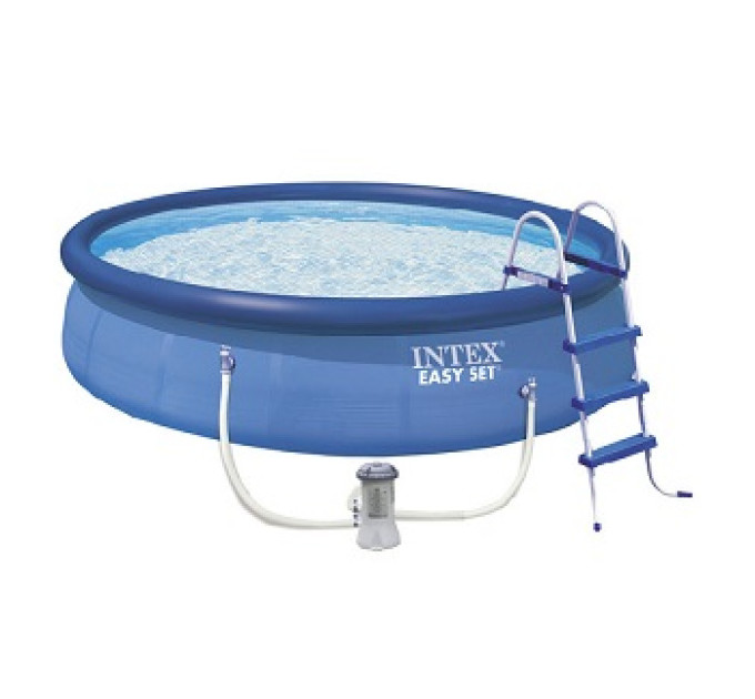 28180 Бассейн Easy Set 457х84см, 9792л, фильтр-насос 2006л/ч, лестница, тент, подстилка