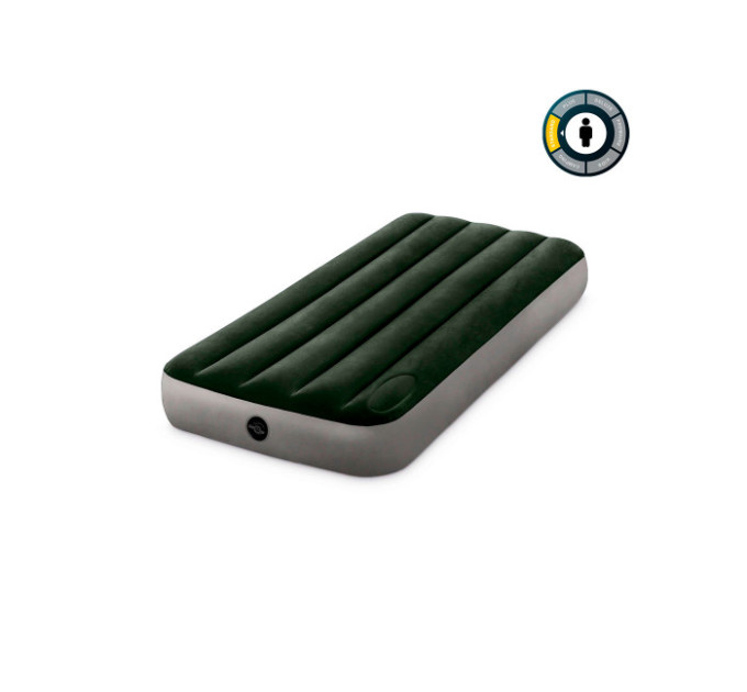 64760 Надувной матрас 76х191х25см, встр. ножной насос, до 136кг