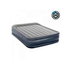 64136 Надувная кровать 152х203х42см "Deluxe" с подголовником, встр.нас. 220В, до 272кг