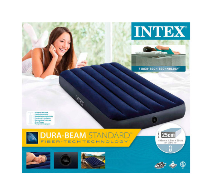 64757 Надувной матрас 99х191х25см "Classic" до 136кг