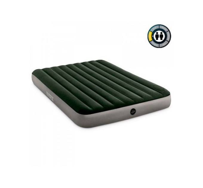 64763 Надувной матрас 152х203х25см, встр. ножной насос, до 272кг