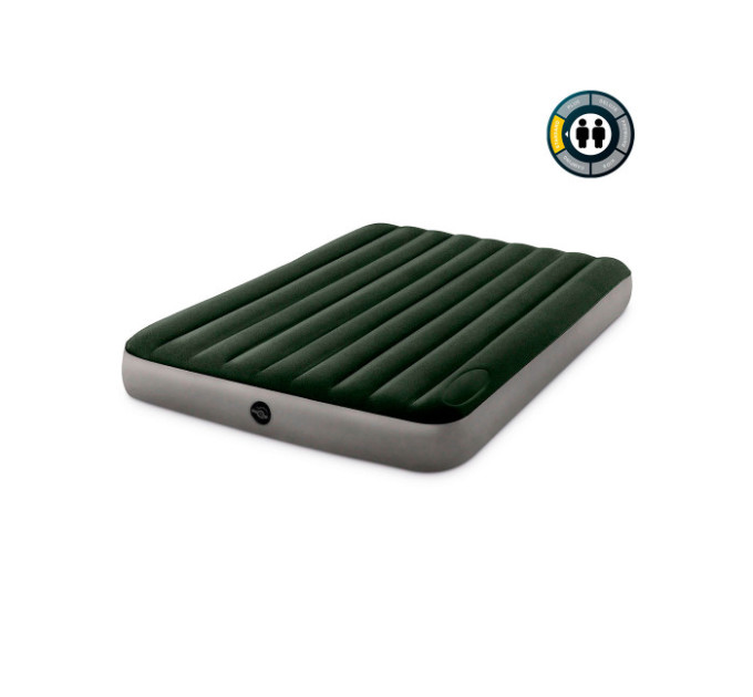 64763 Надувной матрас 152х203х25см, встр. ножной насос, до 272кг