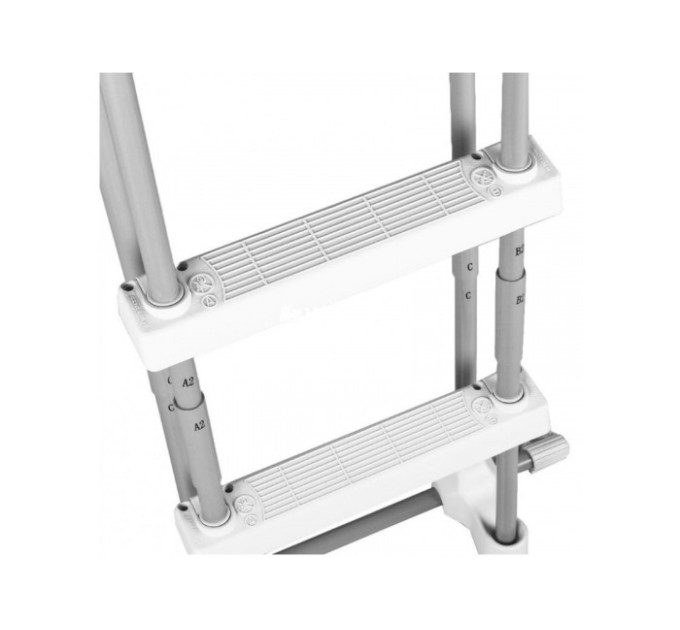 28072 Лестница для бассейнов от 91 до 107 см, 3 ступеньки, без площадки, с защитой