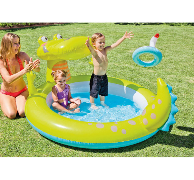 57431 Игровой бассейн 198х160х91см "Крокодил" 170л, от 2 лет