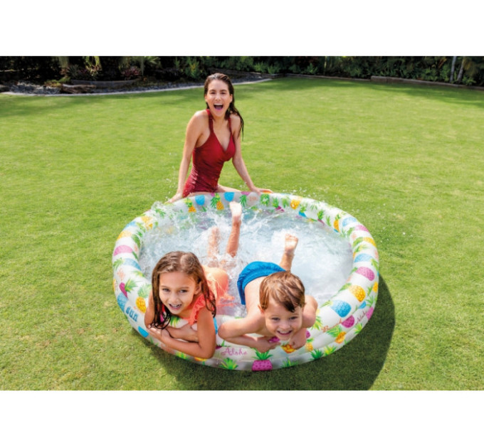 59431 Детский надувной бассейн 132х28см "Рыбки" 248л, от 2 лет