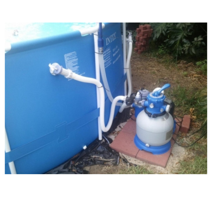 56678/28678 Песочный фильтр-насос с хлорогенератором 220В д/басс. до 40м3, 6м3/ч, резерв. д/песка на 25кг