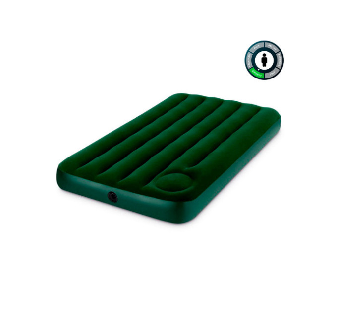 66927 Надувной матрас 99х191х22см, встр. ножной насос, до 136кг