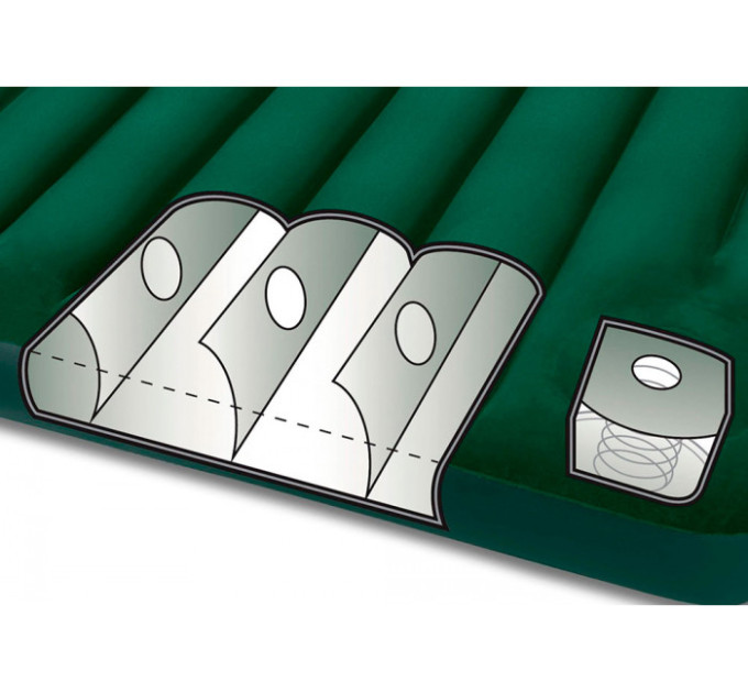 66927 Надувной матрас 99х191х22см, встр. ножной насос, до 136кг