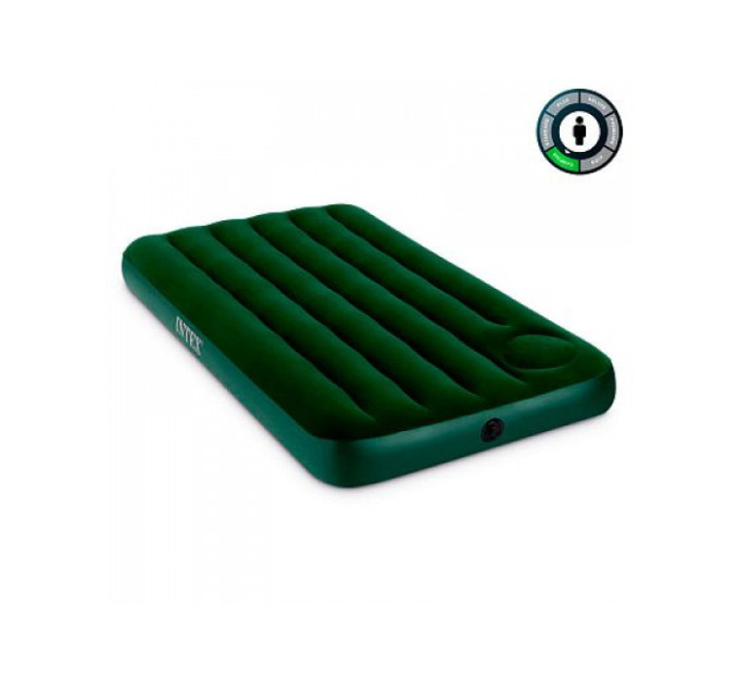 66927 Надувной матрас 99х191х22см, встр. ножной насос, до 136кг