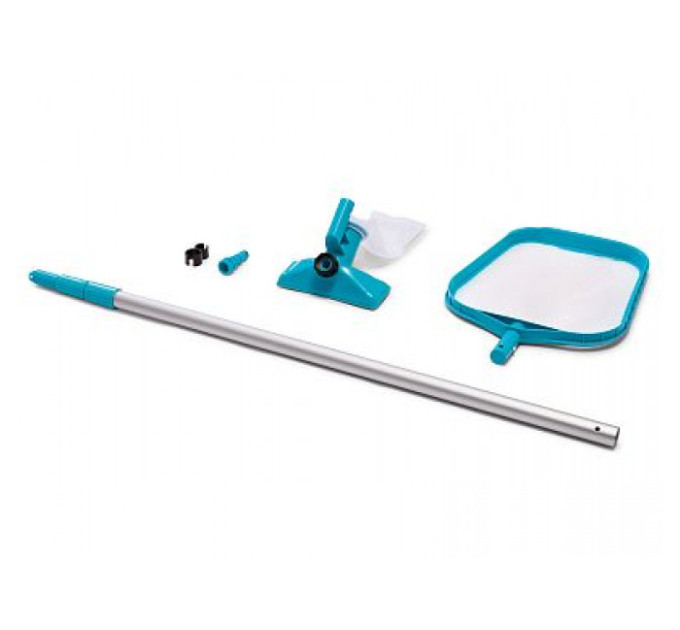 28002 Набор для чистки бассейна до 488см (ручка 239см, сачок и вакуумная насадка с мешком)