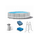 26724 Каркасный бассейн Prism Frame 457х107см, 14614л, фил.-насос 3785л\ч, лестница, тент, подстилка
