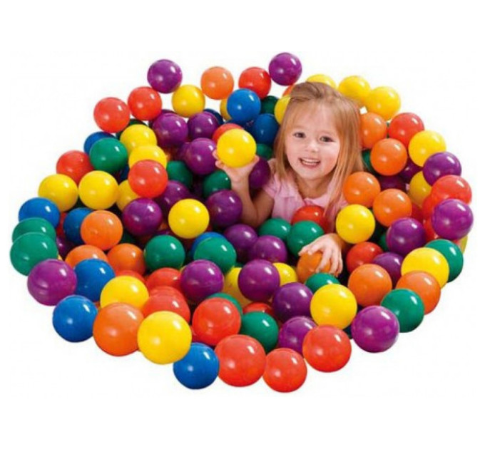 49602 Пластиковые мячи 6.5см, 100шт для игровых центров, от 2 лет