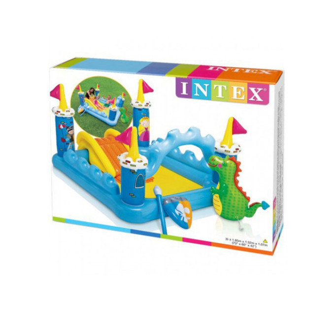 57138 Игровой центр 185х152х107см "Замок" с горкой, до 81кг, от 2 лет