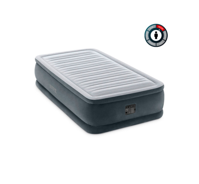 64412 Надувная кровать 99х191х46см "Comfort-Plush" встр.нас. 220В, до 136кг