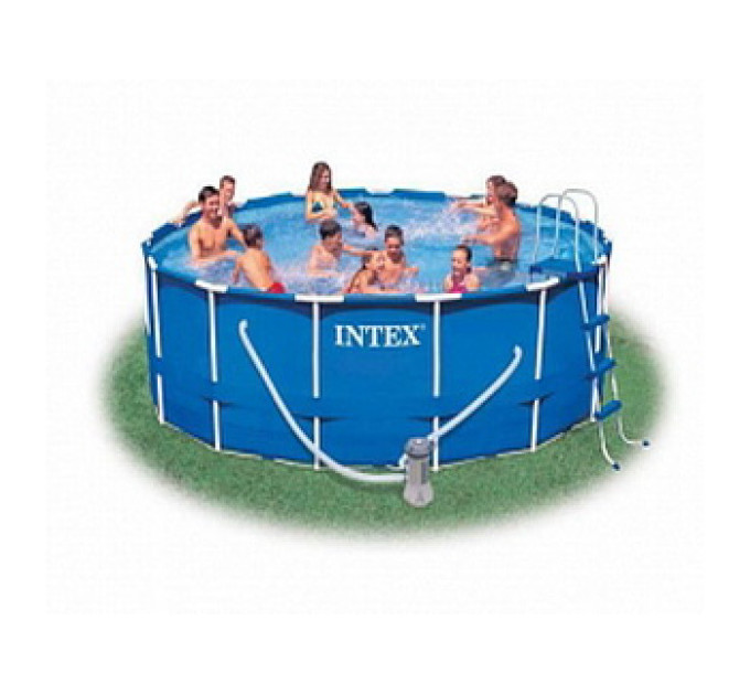 28218 Каркасный бассейн Metal Frame 366х98см, фил.-насос 2006 л/ч, лестница, 9400л, 41кг
