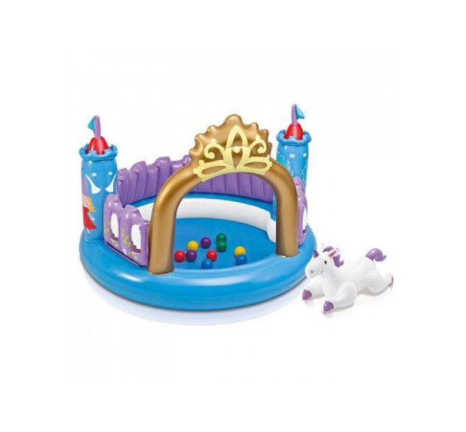 48669 Игровой центр 130х91см "Замок Принцессы" с мячами (10шт) и игрушкой, 3-6 лет