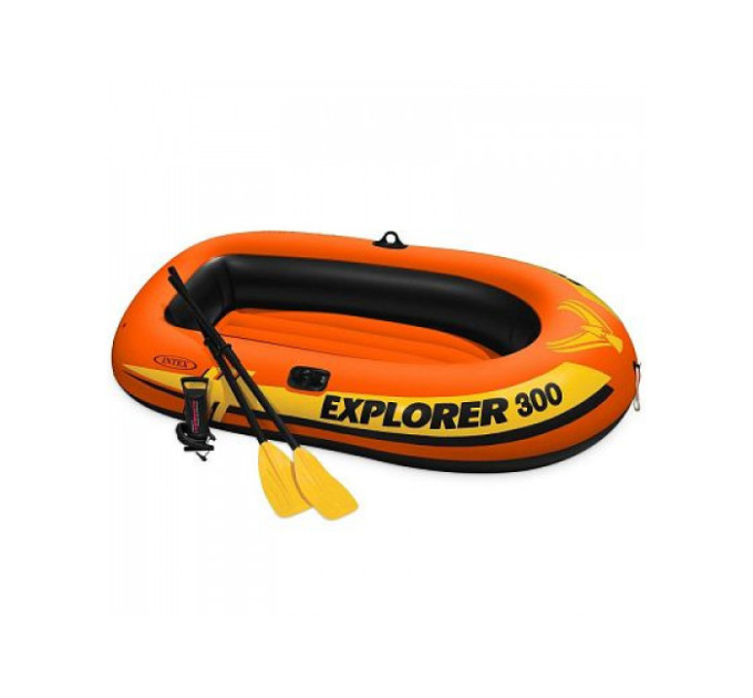 58332 Надувная лодка "Explorer 300" 211х117х41см, вёсла 59623, насос 69613, от 6 лет, до 186кг 58332 Надувная лодка "Explorer 300" 211х117х41см, вёсла 59623, насос 69613, от 6 лет, до 186кг