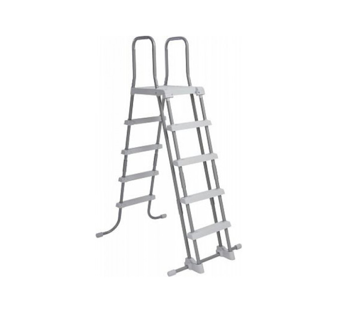 28077 Лестница для бассейнов до 132см, 4 ступеньки, с площадкой, с защитой