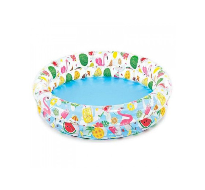 59421 Детский надувной бассейн 122х25см "Фрукты" 150л, от 2 лет
