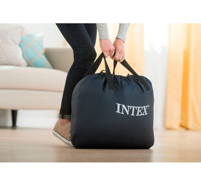 64448 Надувная кровать 152х236х86см "Ultra Plush Headboard" со спинкой, встр.нас. 220В, до 272кг