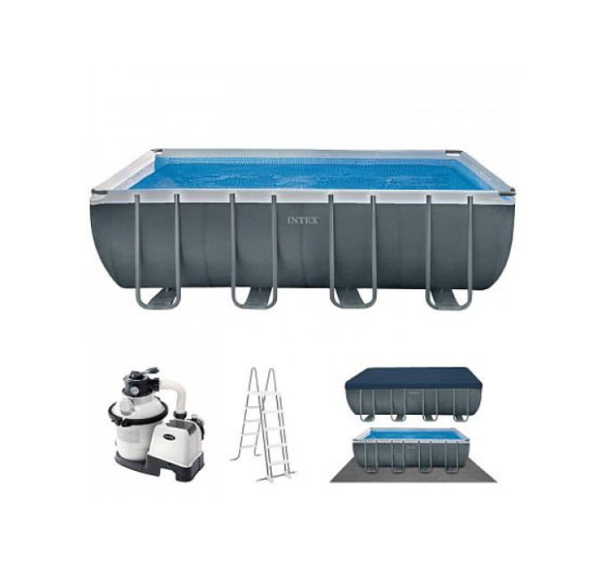 26368 Каркасный бассейн Ultra XTR Frame 732х366х132см, 31805л, комб.фил.-нас. 6000л\ч, лестн, тент, подст.