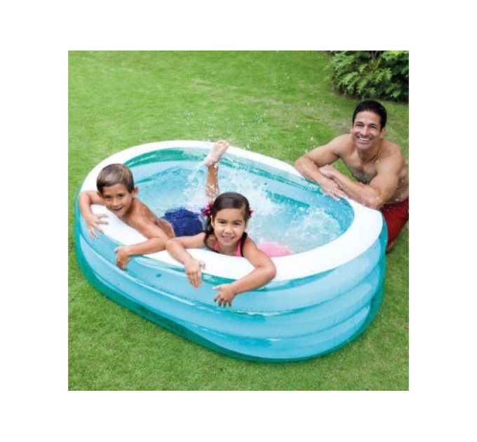 57482 Детский надувной бассейн 163х107х46см "Морские друзья" 230л, от 3 лет