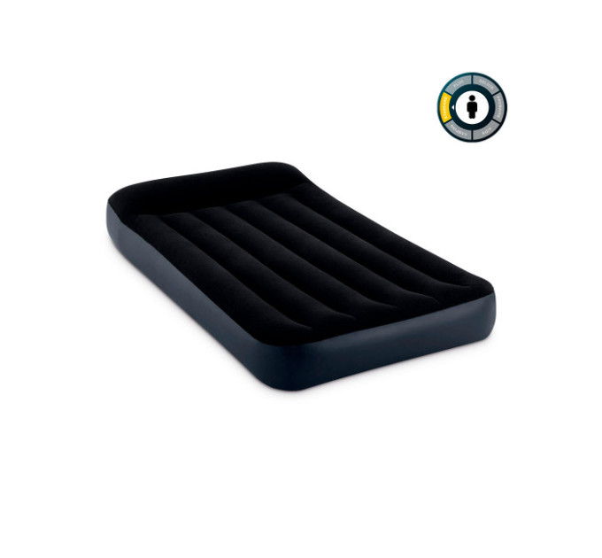 64141 Надувной матрас 99х191х25см с подголовником, до 136кг