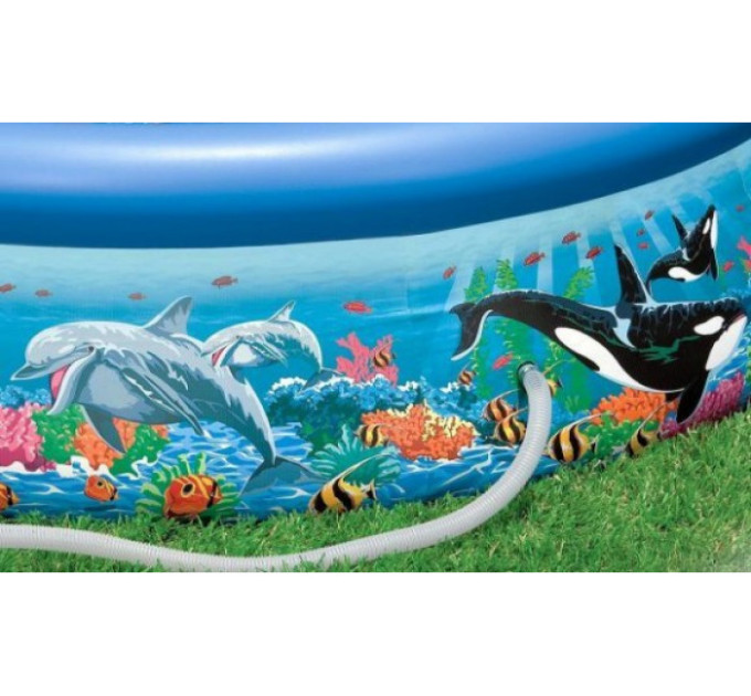 28126 Бассейн Easy Set, 305х76см, "Океанский Риф", 3853л, фильтр-насос 1250л/ч