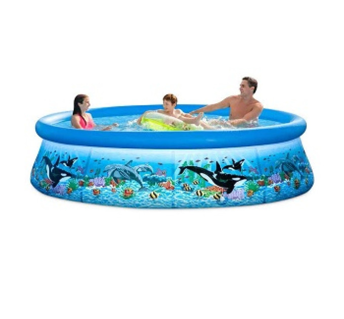 28126 Бассейн Easy Set, 305х76см, "Океанский Риф", 3853л, фильтр-насос 1250л/ч