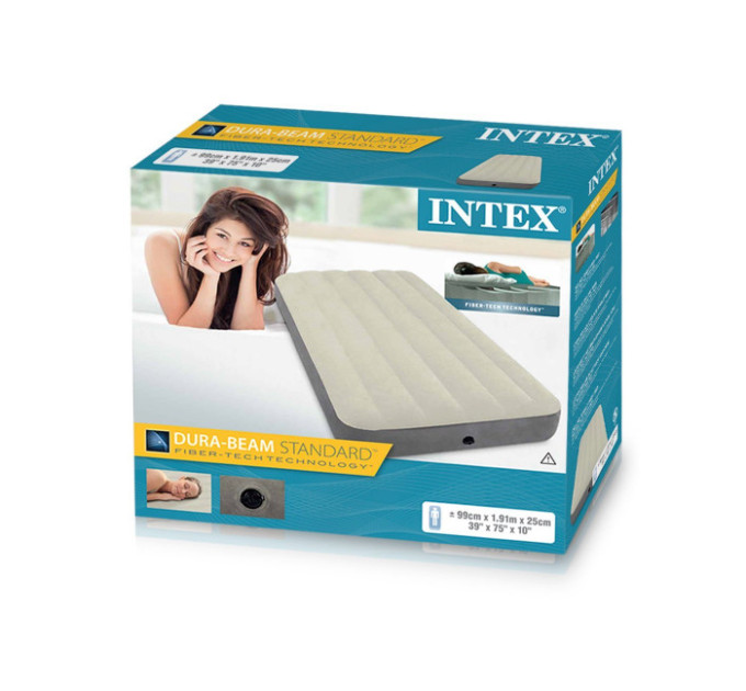 64707 Надувной матрас 99х191х25см "Deluxe" до 136кг