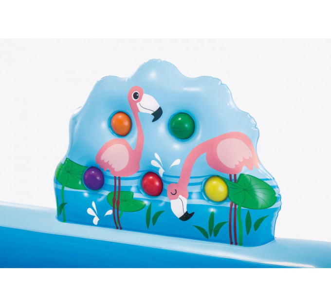 57161 Игровой центр 244х198х71см "Приключения в джунглях" с разбрыз, горк и игруш, 493л, до 81кг, от 2 лет