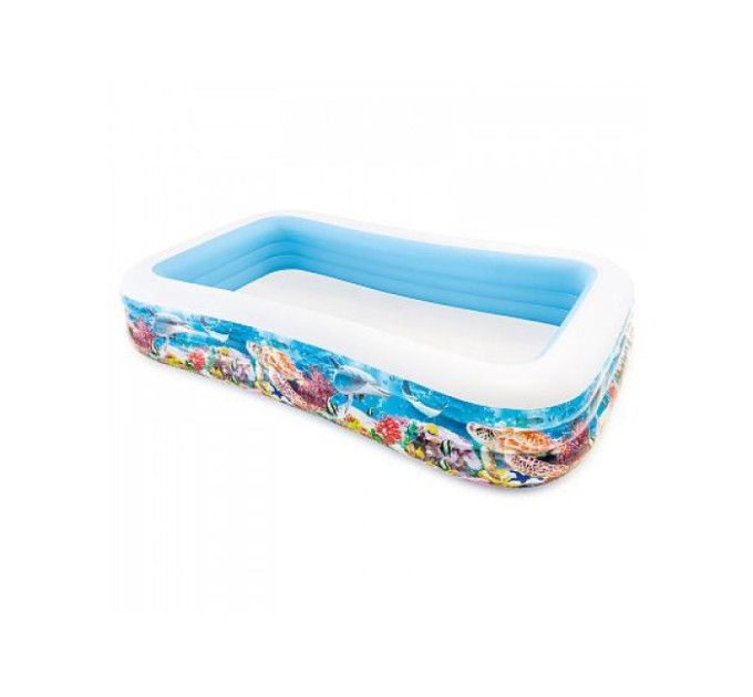58485 Детский надувной бассейн 305х183х56см "Тропический риф" 1050л, от 6 лет