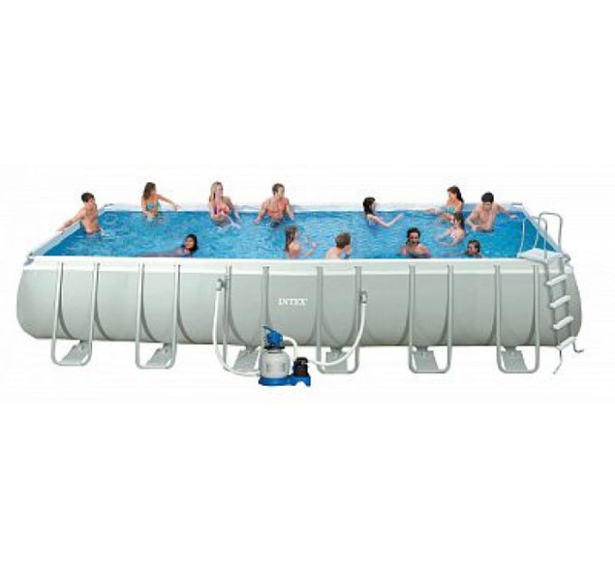 28364 Каркасный бассейн Ultra Frame 732x366x132см, 31805л, ком.фил.-нас, лест, тент, подс, наб.д/чис, воле