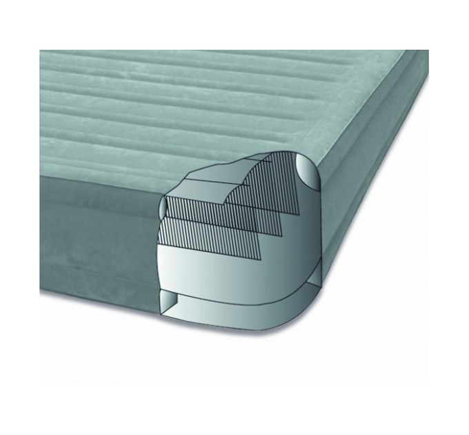 64432 Надувная кровать Deluxe Pillow Rest Raised Bed 99х191х42см, встроенный насос 220V