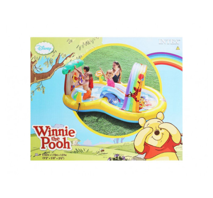 57136 Игровой центр 282х173х107см "Винни Пух" с разбрызгивателем, горкой и бассейном, от 3 лет