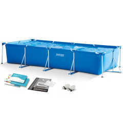 28273 Каркасный прямоугольный бассейн 450х220х84см, 7127л